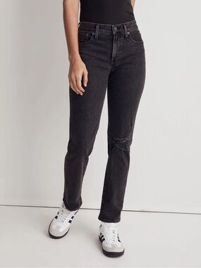 Madewell The Mid Rise Perfect Vintage Straight Jean Rosella Wash Ripped Size 26